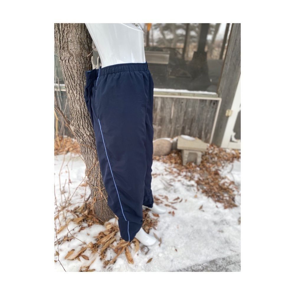 Vtg Nylon Athleisure Track Pants Blue Loungwear